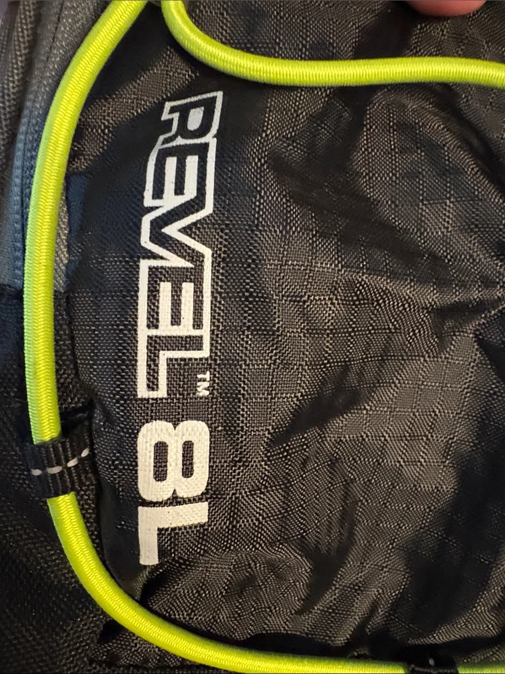 Coleman Black Gray Backpack with Neon Yellow Cord